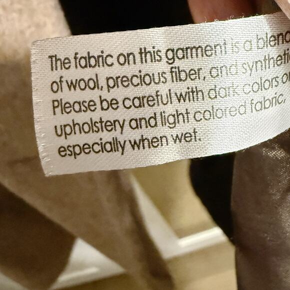 Calvin Klein Wool Cashmere Blend Peacoat Women’s XL Classic Button Coat in Oat - Picture 12 of 15